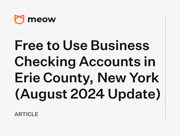 Free to Use Business Checking Accounts in Erie County, New York (August 2024 Update)